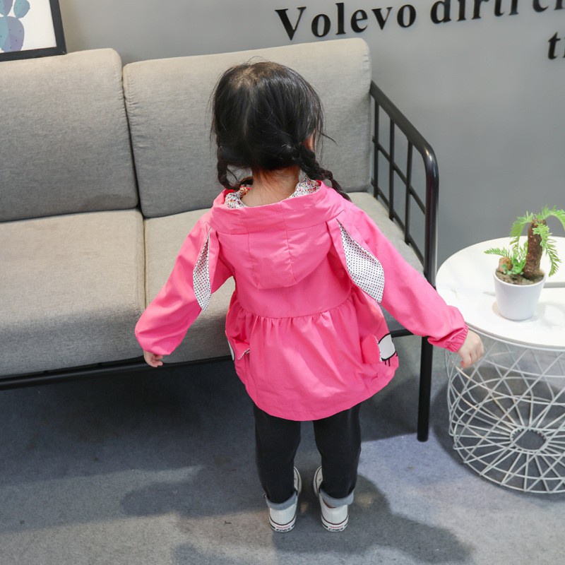 CHUBBI 2 Jaket Anak Bayi Perempuan Import Telinga Kelinci Panjang