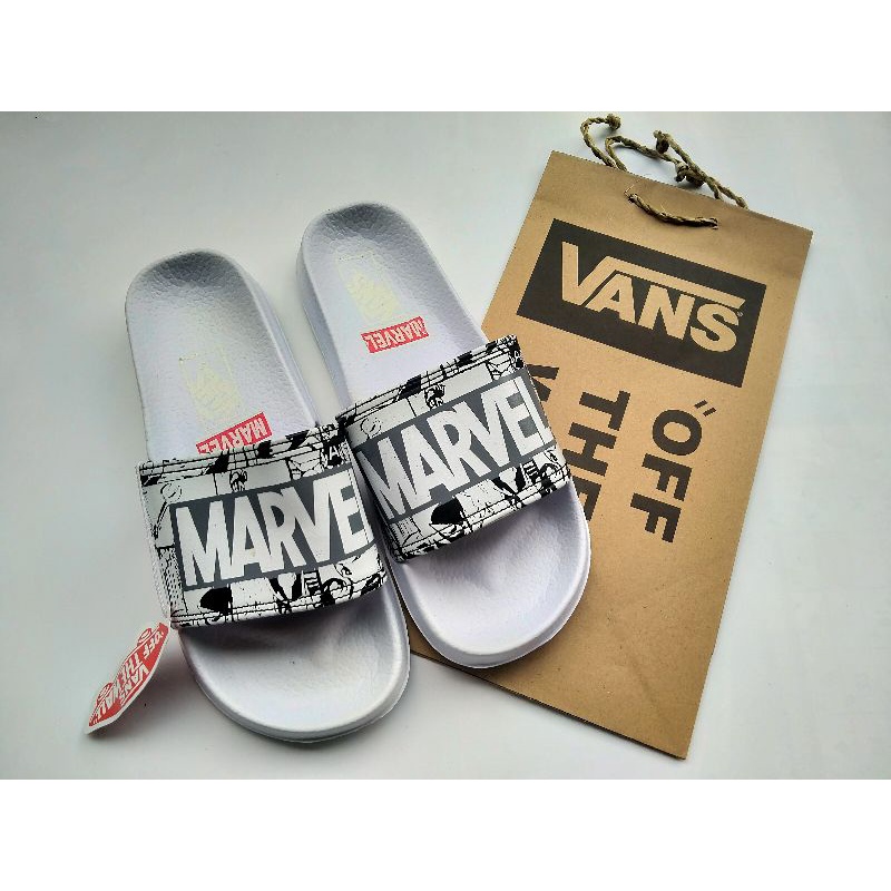 Sandal Slop Vans Marvel Premium | Sandal Slide Premium | Sendal Slop Pria Wanita Premium (+PAPERBAG)