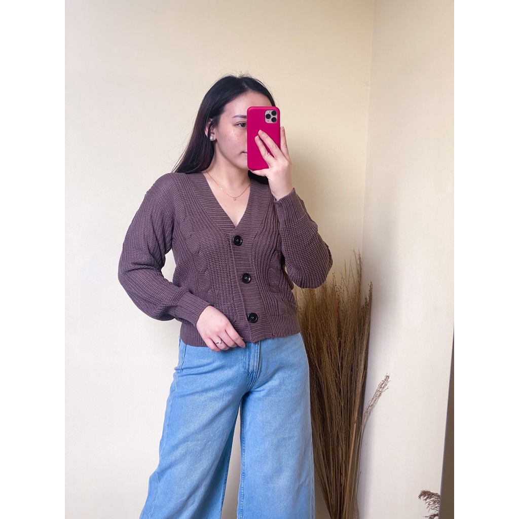 Cardigan Knit Outer Croptop Outer Knitwear Premium Kardigan Rajut