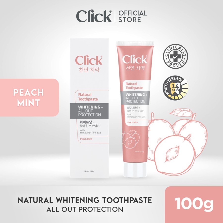 Click Natural Toothpaste Whitening + All Out Protection