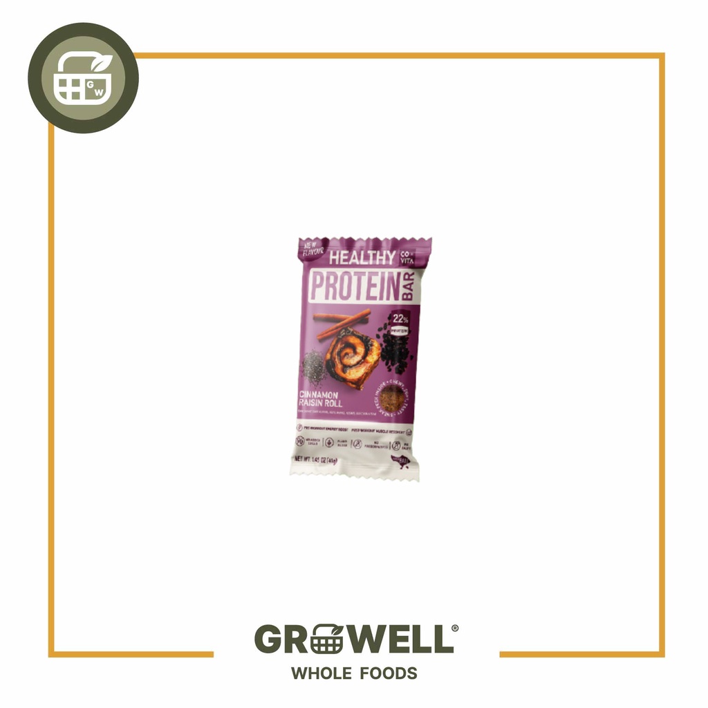 

COVITA HEALTHY PROTEIN BAR CINNAMON RAISIN ROLL 41GR