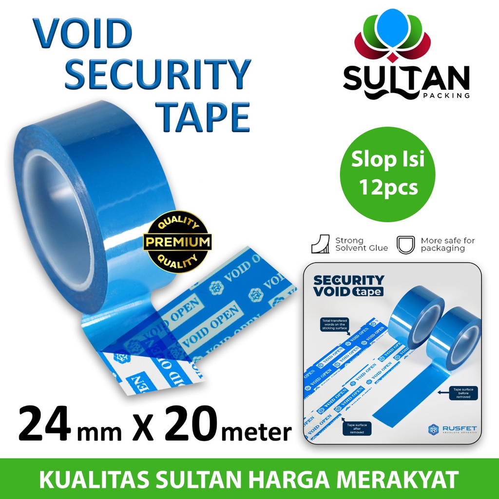 

LAKBAN SECURITY OPEN SEGEL VOID TAPE SELOTIP ISOLASI RUFSET / SELOP