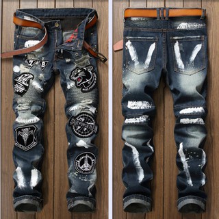 Gingtto Celana  Panjang  Jeans Skinny Slim Fit Warna Biru 