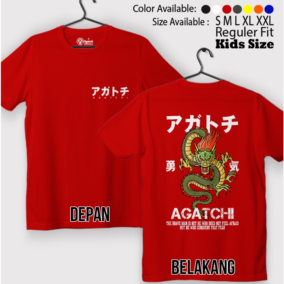 Baju Kaos Atasan Anak Laki-Laki Agatchi Dragon Naga Pemberani