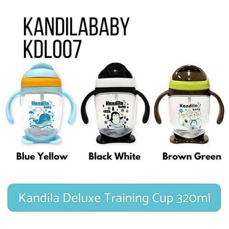 Kandila Baby Duluxe Training Cup 300ml KDL007 - Kandila Botol Minum Bayi - Botol Minum Sedotan Bayi Anti Sedak