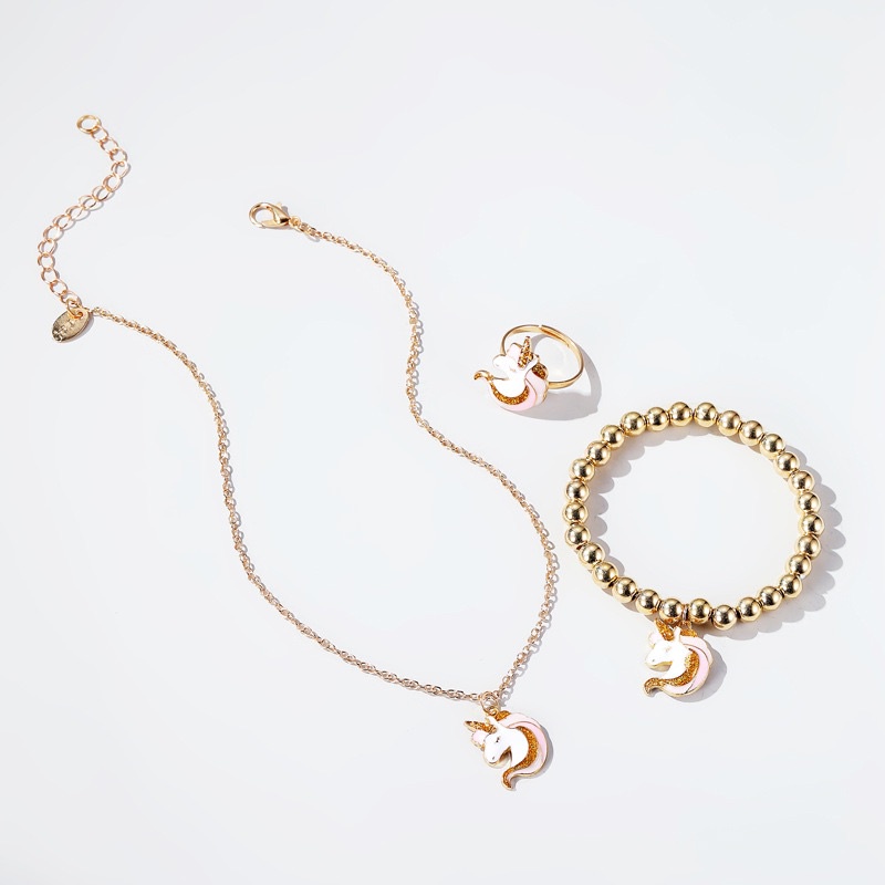 Set Kalung Gelang Wanita Unicorn Fashion Aksesoris Dalika
