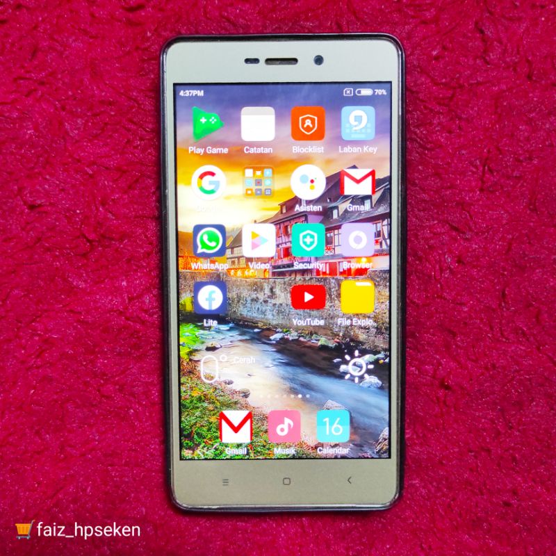 Xiaomi Redmi 3s Fingerprint 4G Ram 2/16 Gb Hp Second Murah Normal Siap Pakai