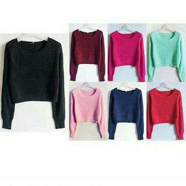 TERLARIS FAST RESPONSE DIJAMIN plain  crop  sweater 