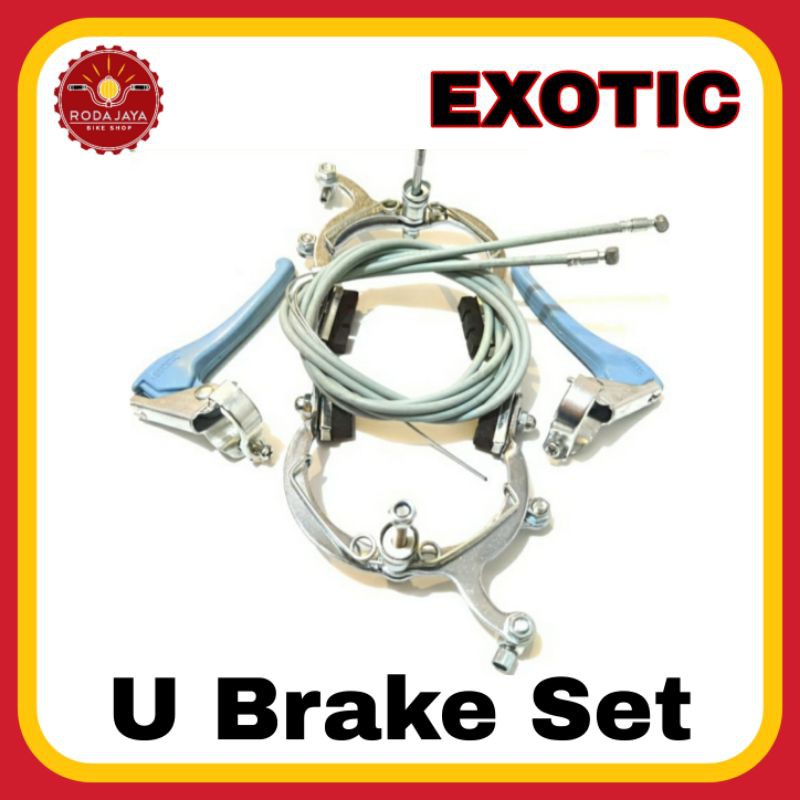 EXOTIC U Brake set Sepeda Paket Rem BMX U Brake
