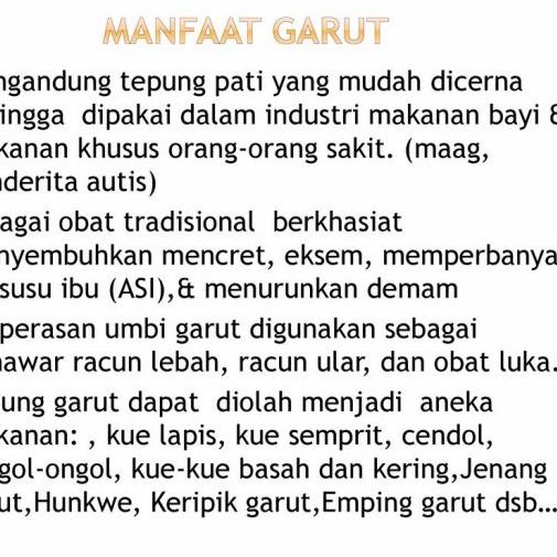 

Cuci Gudang Awal Tahun Tepung Pati Garut Organik 1Kg / Pati Asam Lambung Promo Awal tahun