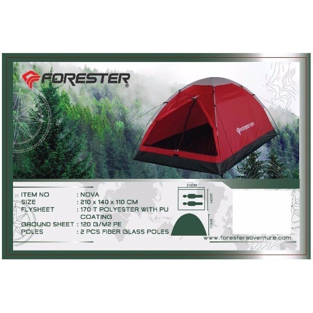 Tenda Camping Forester Nova Kapasitas 2 Orang