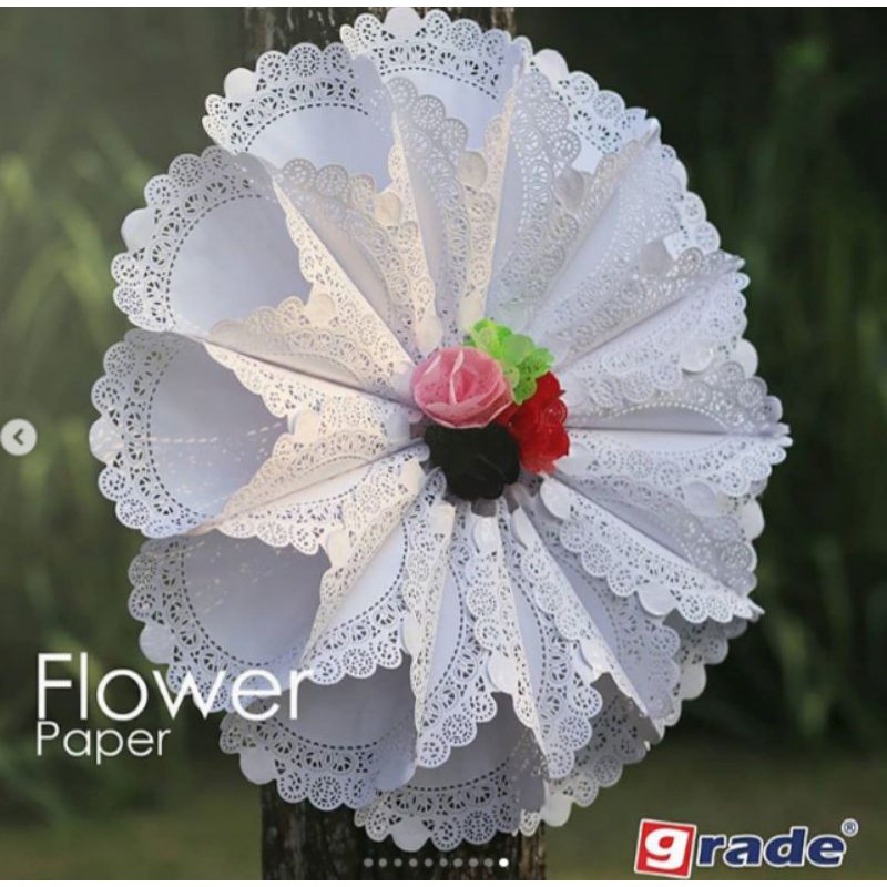 Doilies Paper Grade 6.5&quot; diameter ( 16.5cm ) isi 250 lembar Kertas Alas Renda / Kertas Doily