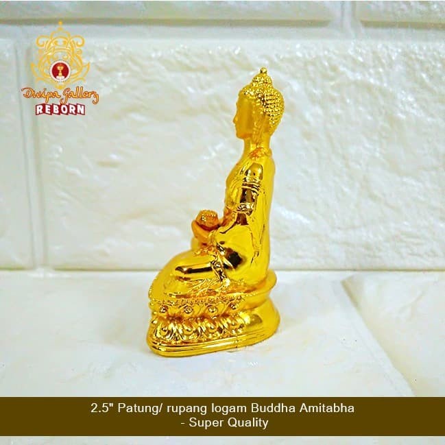 2.5&quot; Patung/ Rupang Logam Buddha Amitabha - Super Quality