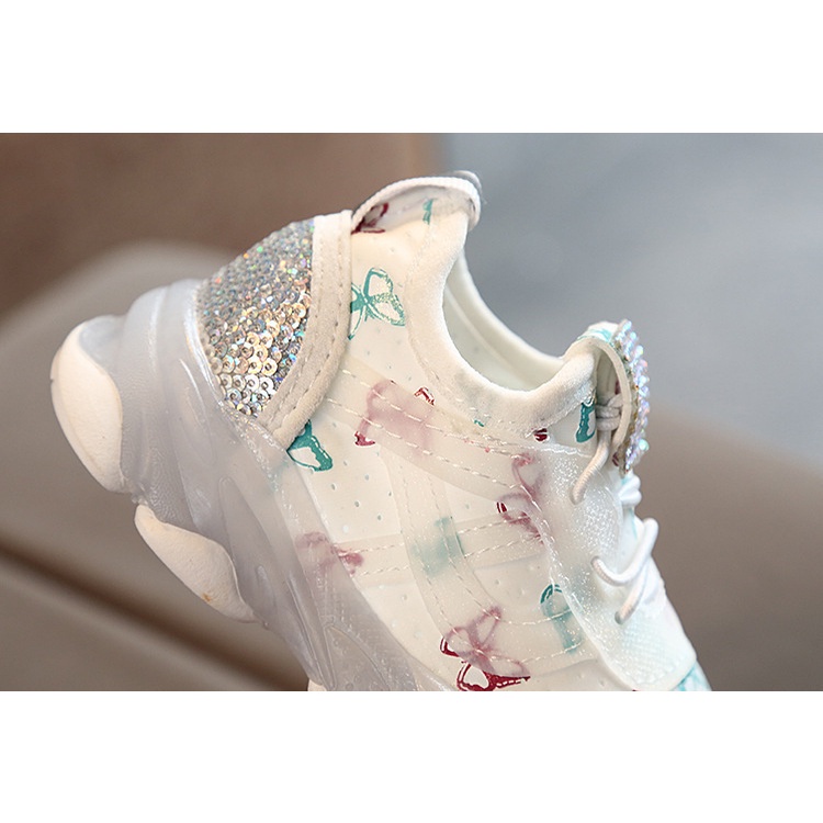 CHUBBI 4 Sepatu Sneaker Anak Perempuan Lampu LED Import