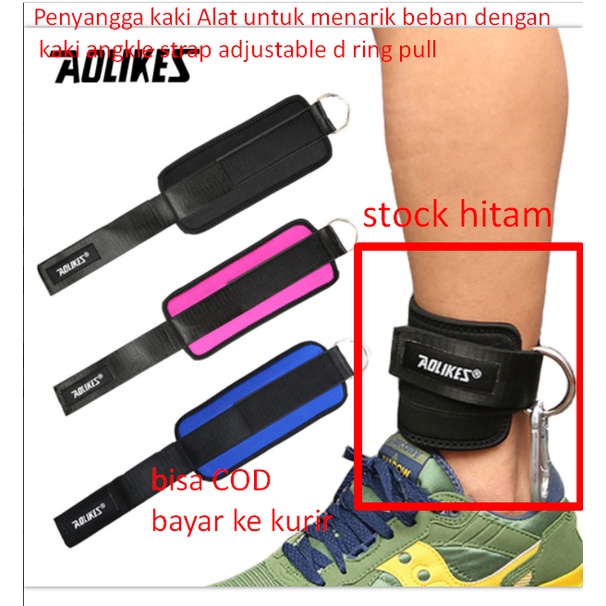 Penyangga kaki Alat untuk menarik beban dengan kaki angkle strap adjustable d ring pull