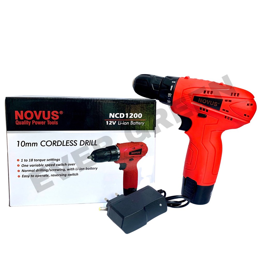 Mesin Bor Cordless 1 Baterai 10mm 12 Volt Bor Tangan Baterry Charge Bor Cas Murah