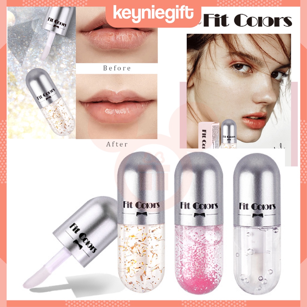 Fit Colors Glitter Capsule Lip Care Moisturising Pelembab Bibir Cantik FC003