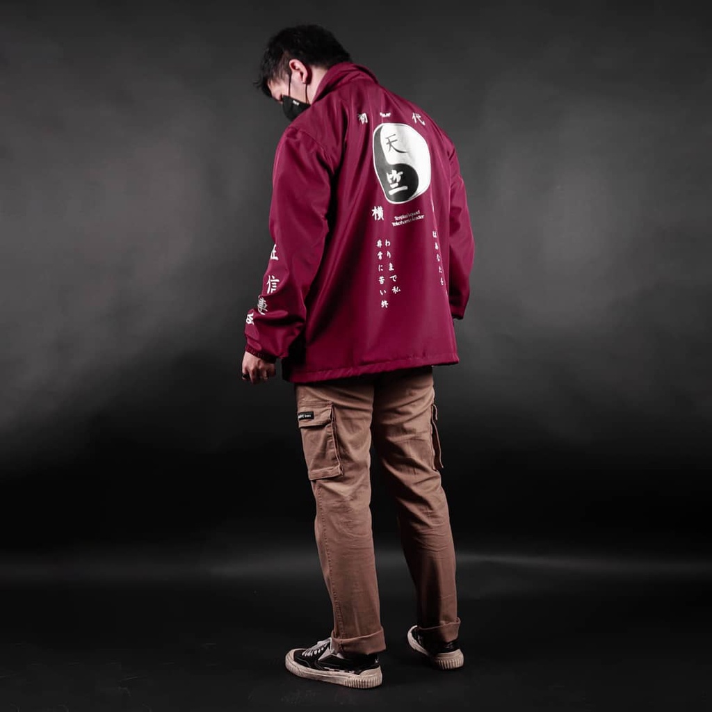 Kremlin Coach Jacket Red Maroon - Tenjiku-3