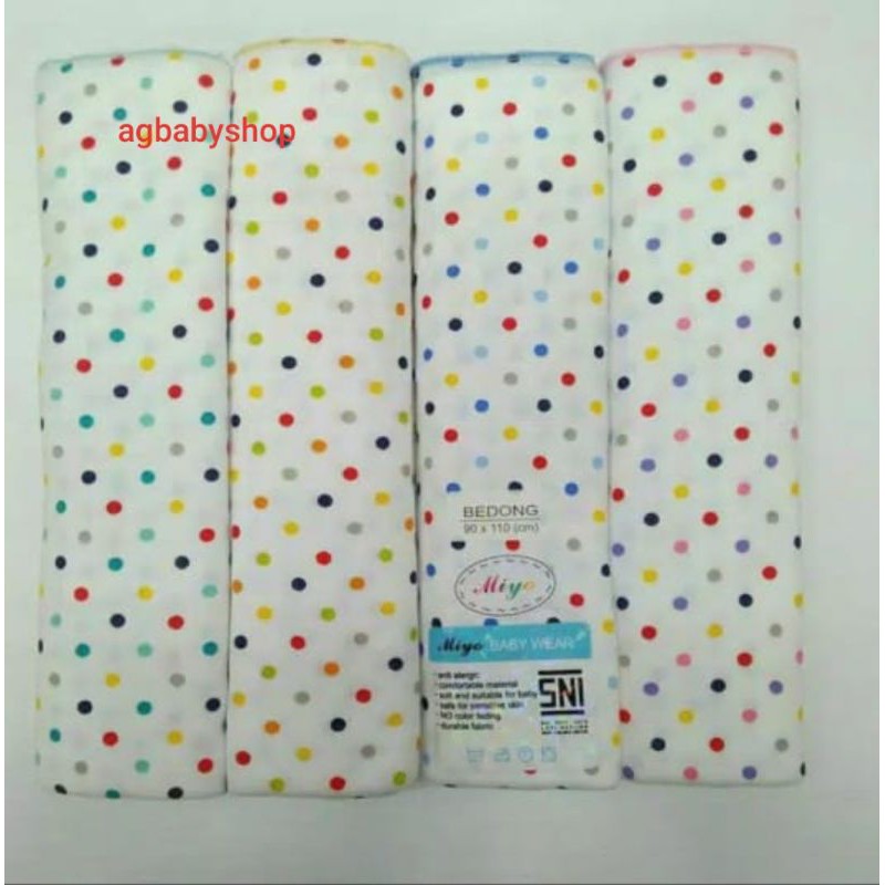 4 pcs bedong baby miyo polkadot atau garis