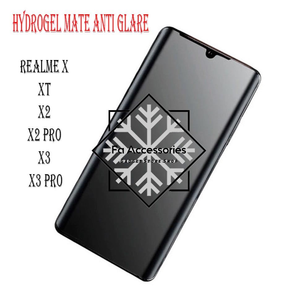 FA ANTI GORES JELLY HYDROGEL MATTE REALME X XT X2 X2PRO X3 GT MASTER NEO2 NEO 2 2PRO 3 3T SUPER ZOOM PRO SCREEN PROTECTOR SHOCK