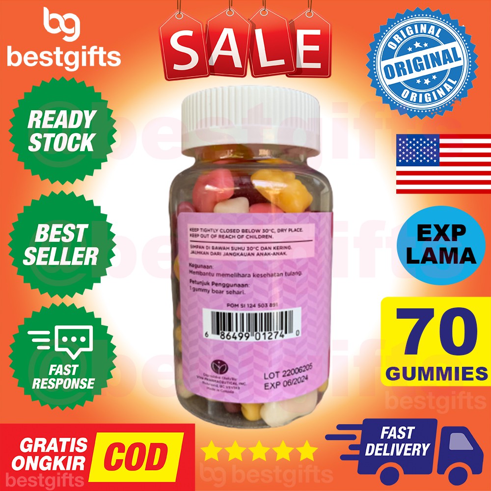 WELLNESS GUMMY KIDS MULTIVITAMIN MULTI VITAMIN IMUN KEKEBALAN DAYA TAHAN TUBUH ANAK KID 70 GUMMIES