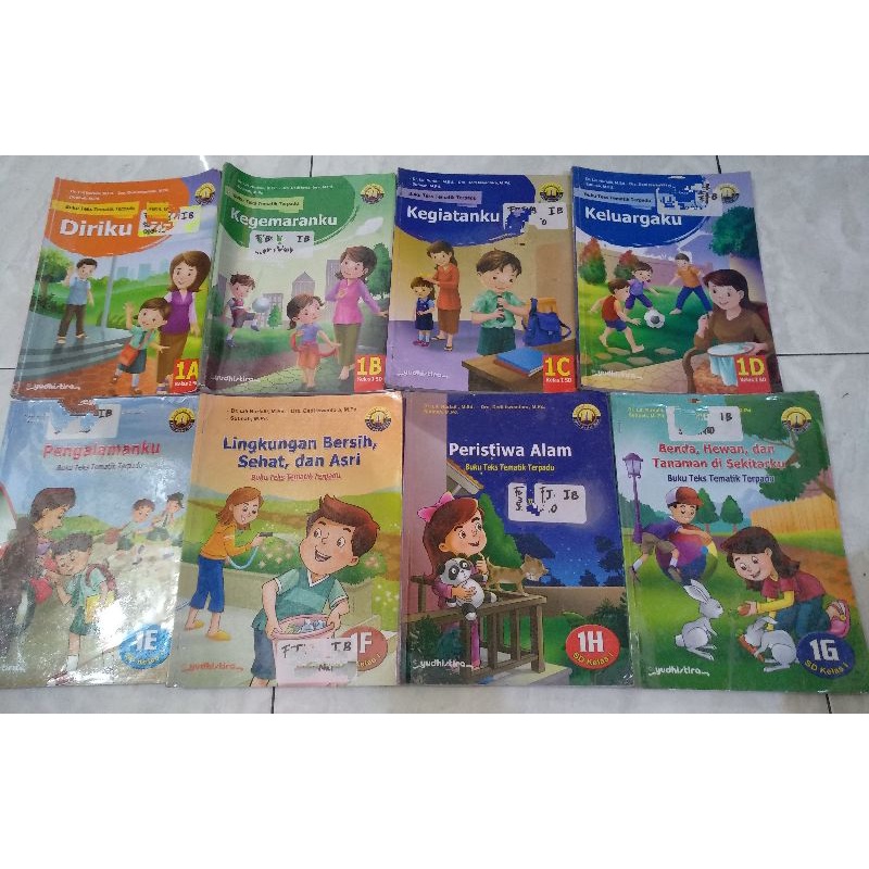Buku Tematik Yudhistira kelas 1a 1b SD second