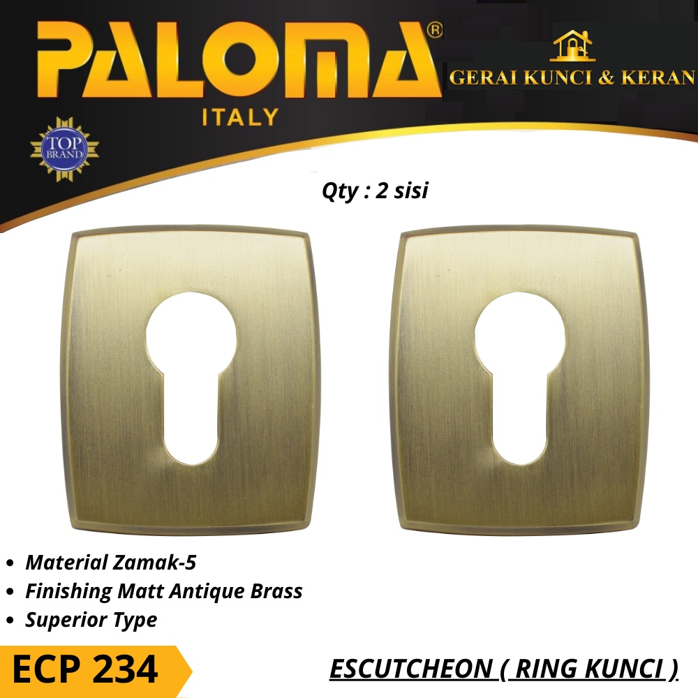 PALOMA ECP 234 RING KUNCI ESCUTCHEON SUPERIOR MAC COVER TUTUP CYLINDER KUNCI