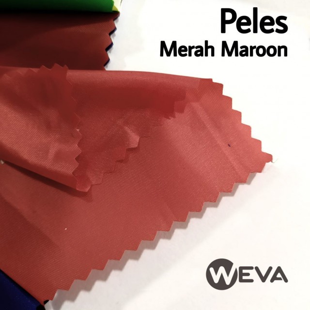 Bahan Kain Furing Peles Merah Maroon
