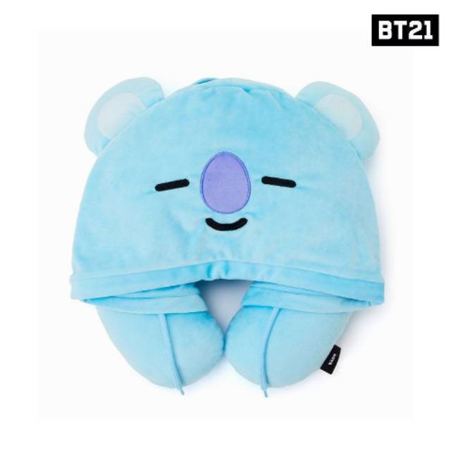 [READY] BTS BT21 TRAVEL NECK PILLOW HOOD OFFICIAL MD KOYA RM
