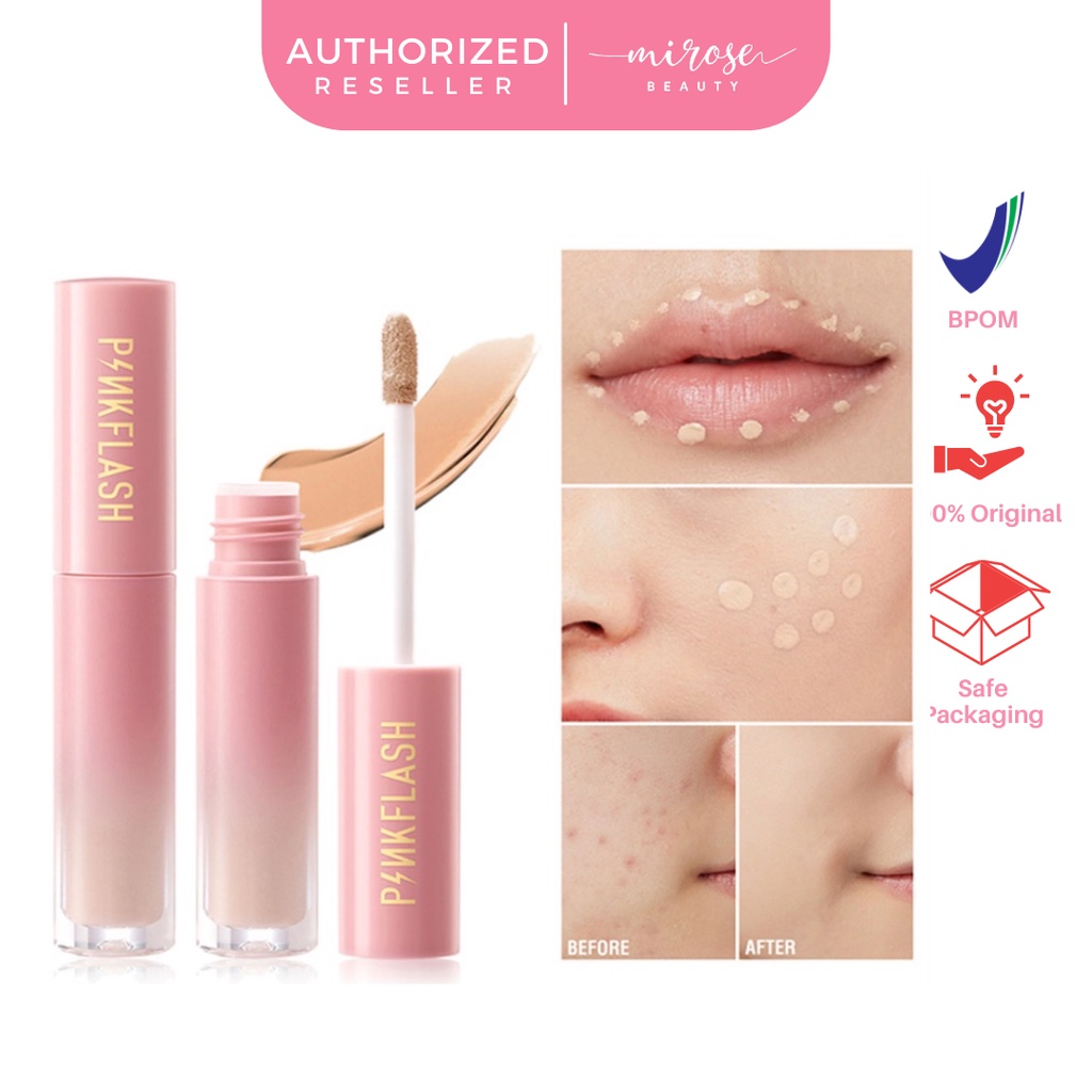 [BPOM] PINKFLASH F04 LASTING MATTE CONCEALER #OhMyBreath Breathable Liquid Concealer