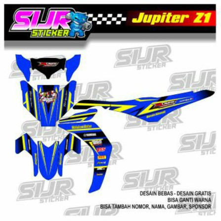 decal Sticker Jupiter Z1 balap keren striping Jupiter