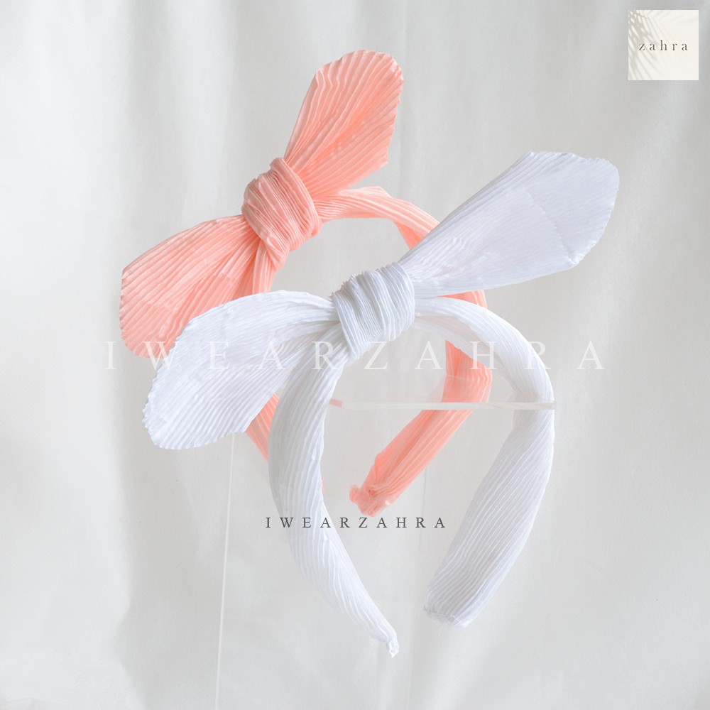 BANDO PLISKET - bandana korea aksesoris rambut scrunchie kerut puff headband ruffle kerut aksesoris multifungsi