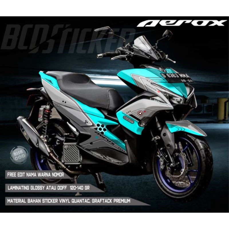 Stiker Decal Aerox Old Sticker Striping Full Body variasi sticker striping motor aksesoris motor cus