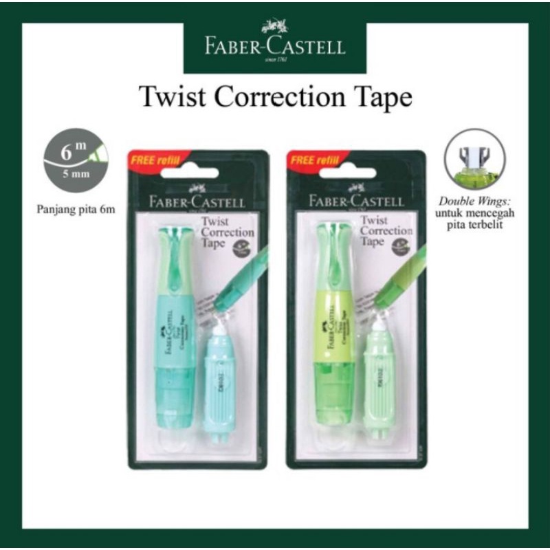 

Twist Correction Tape Faber Castell + Refill / Tipe x kertas Faber Castell / Tipe x kertas Faber Castell + Refill