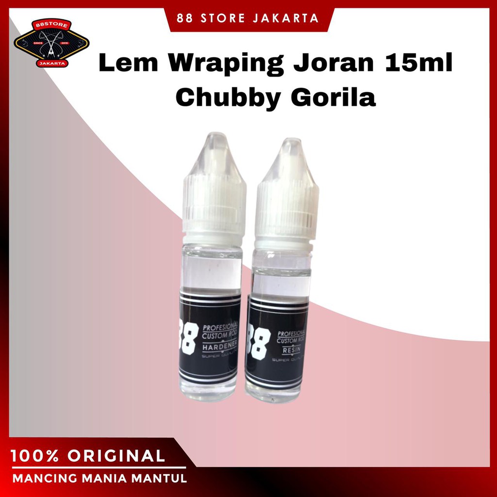 88storejakarta lem resin epoxy khusus untuk custom wrapping joran - botol chubby gorila