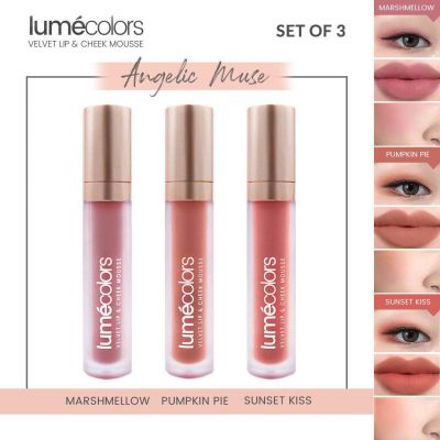 Lumecolors Velvet Lip & Cheek Mousse Angelic Muse - Set of3