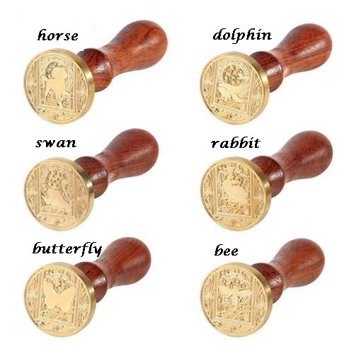 Sealing Wax Stamp with Wood Handle - Animal Retro Series