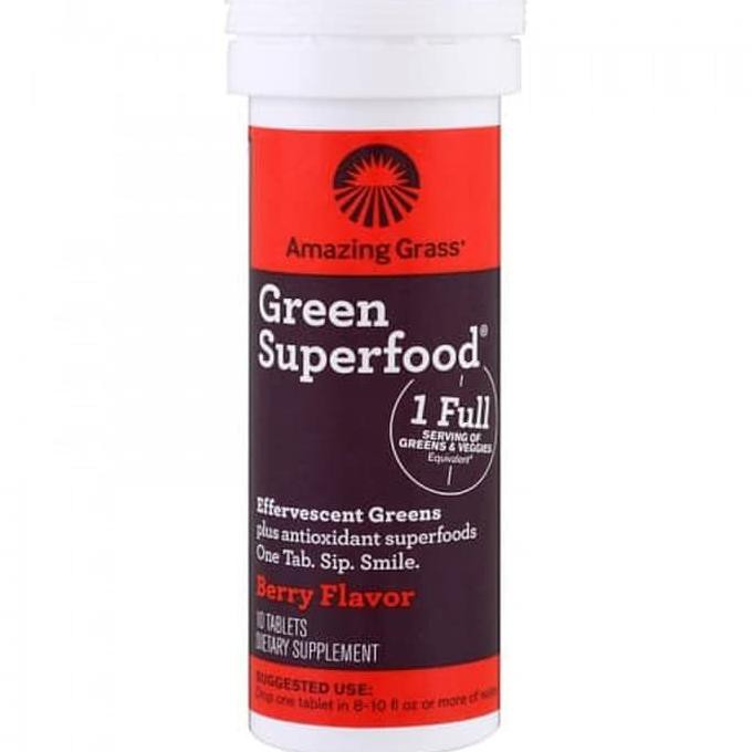 

Amazing Grass, Green Superfood, Effervescent Greens, Berry Flavor, 10