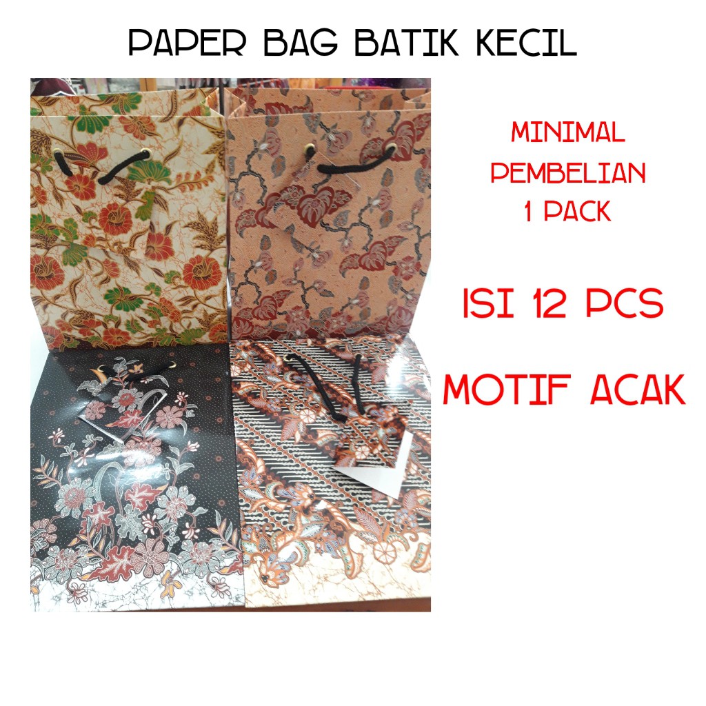 Paper Bag Tas Kertas Batik Kecil / Paperbag Batik B kiky / Tas Souvenir