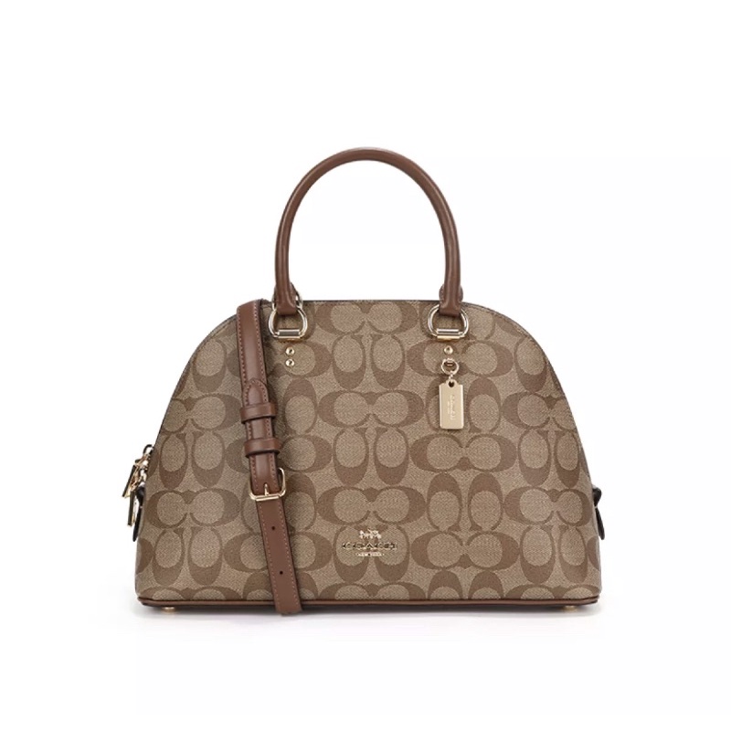 COACH KATY SATCHEL IN SIGNATURE CANVAS Light Brown (F2558)