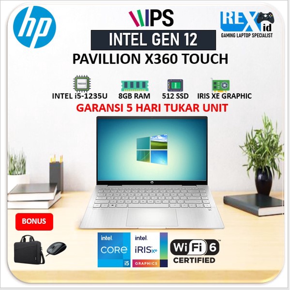 Laptop HP PAVILLION X360 intel i5 GEN 12 FHD IPS