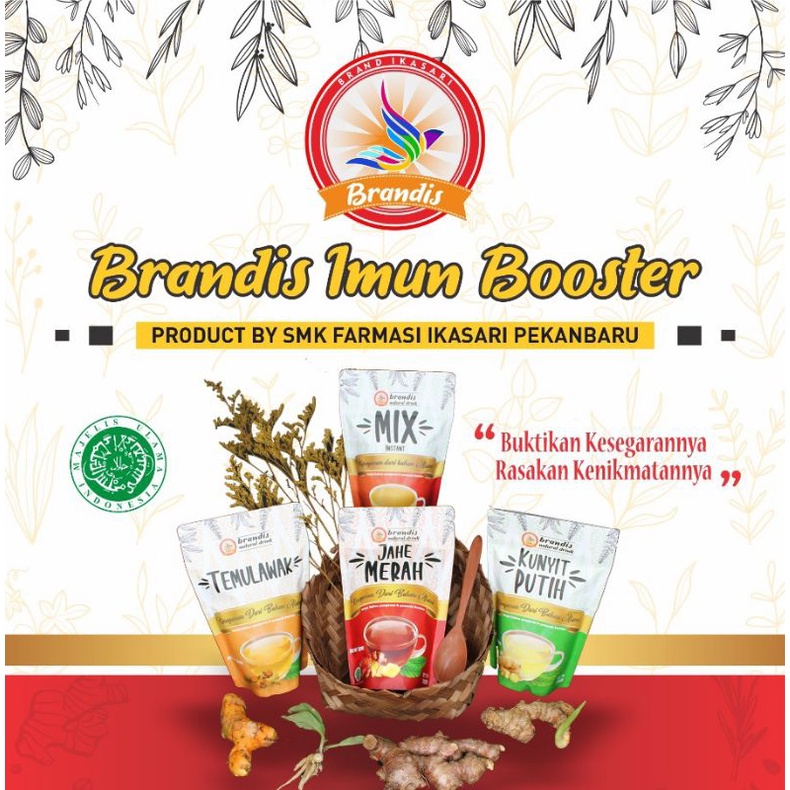 

Jamu serbuk instant brandis ekstrak rimpang alami minuman sehat imun booster/ jahemerah/temulawak/kunyit putih/mix rimpang