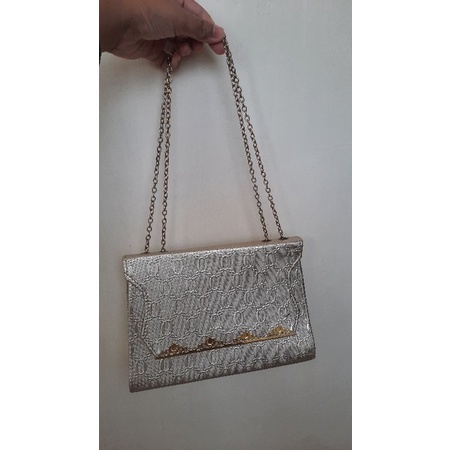 Tas Pesta Gold Mewah Bagus Murah