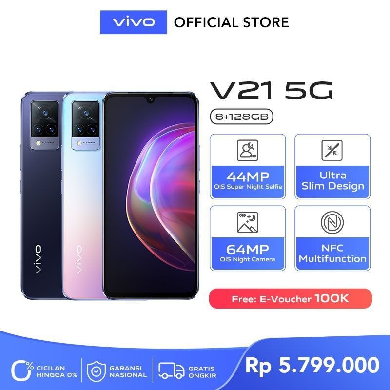 HP VIVO V21 5G RAM 8/128 NFC ,BARU ,SEGEL, GARANSI RESMI-6