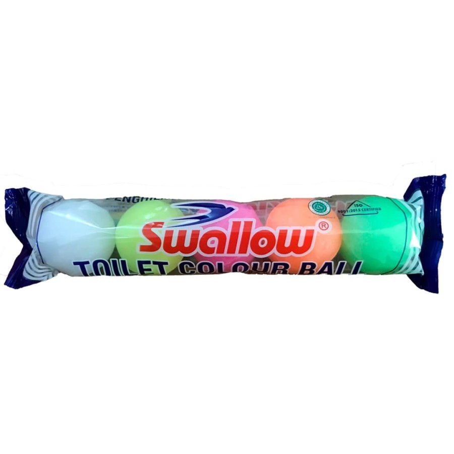 Kamper/kapur barus Jumbo Swallow Toilet Colour Ball 200 gr isi 5 Warna warni