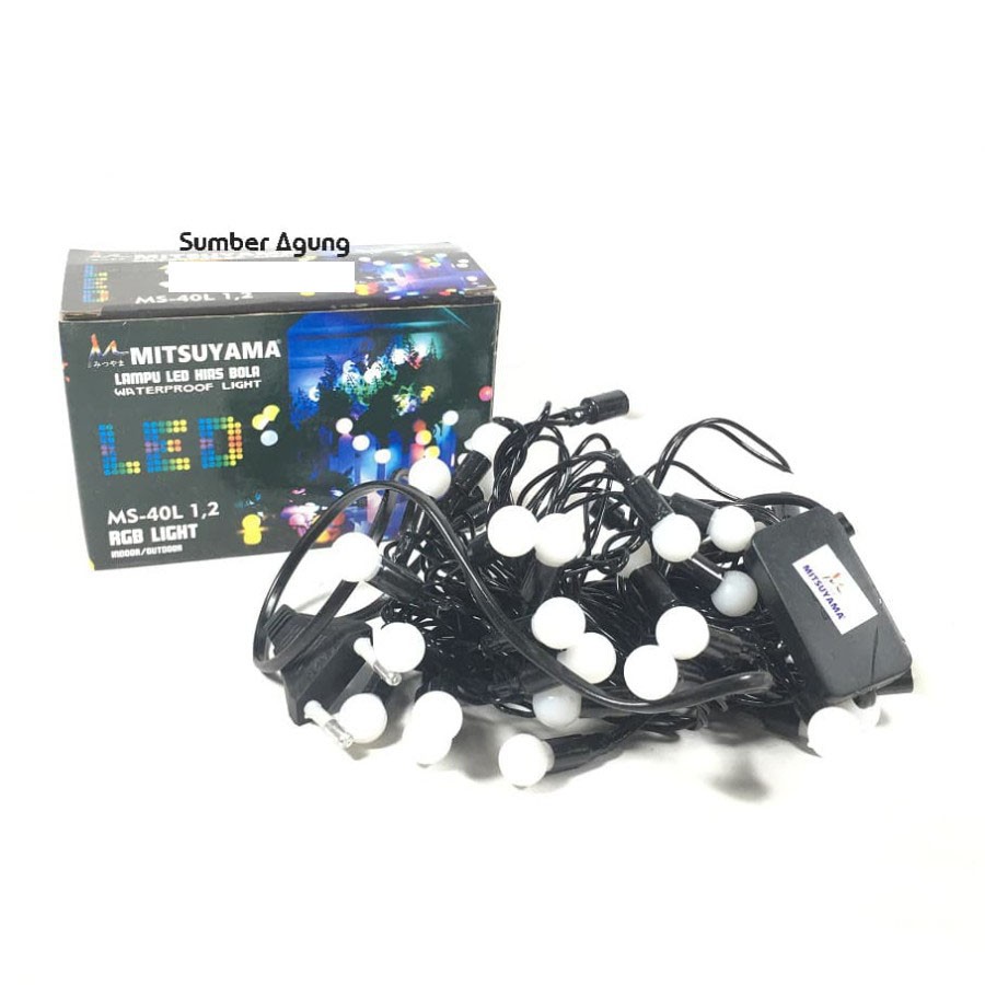 MS40L 1.2 RGB Light Lampu LED Hias Bola Waterproof Outdoor Tumblr