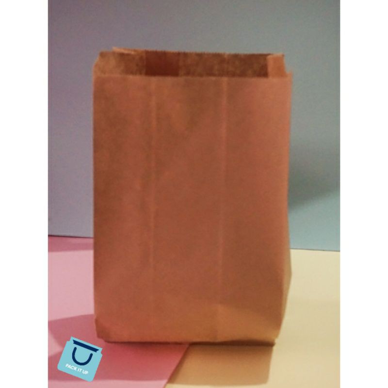 

Paper Bag Kantong Kertas Roti/Kue Cokelat Uk 23.5 x 12.5 x 8