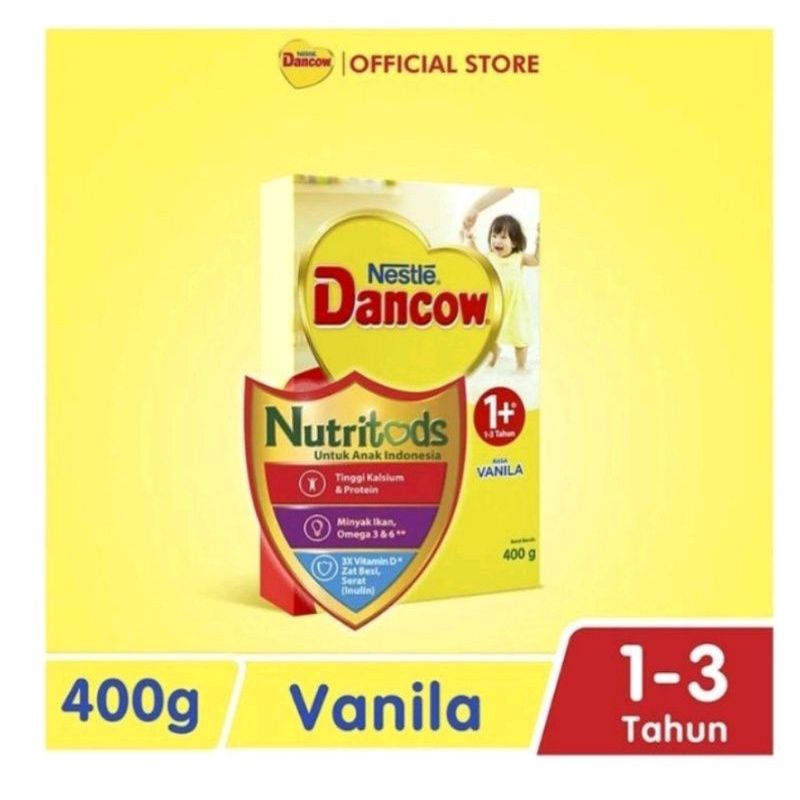 Nestle Dancow 1+ dengan Susu Pertumbuhan Rasa Madu dan Vanila 1-3 Tahun Box 350g