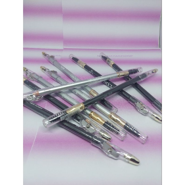 (harga 1lsn ) IMPLORA PENSIL ALIS EYEBROW PENSIL  SISIR + RAUTAN 12 PCS