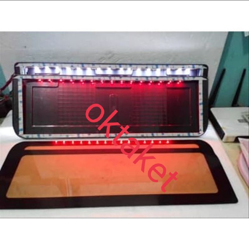 cover dudukan plat nomor ada lampu led mobil universal